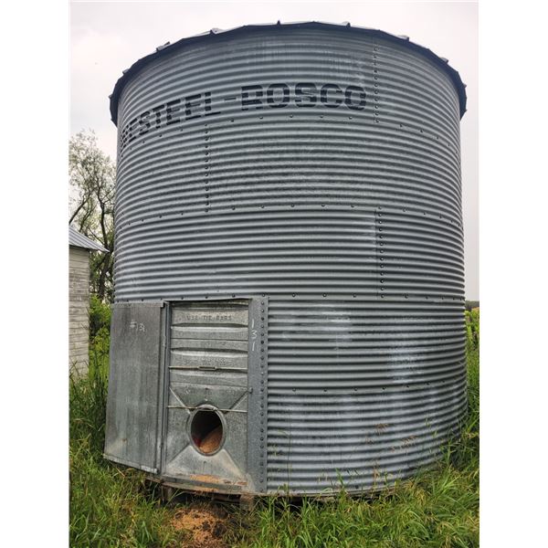 (Lot #'s 130, 131 & 132 are a Group Lot) Westeel Rosco 5-ring grain bin, wheat does not go, it will