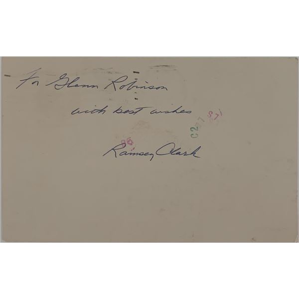 Attorney General Ramsey Clark original signature