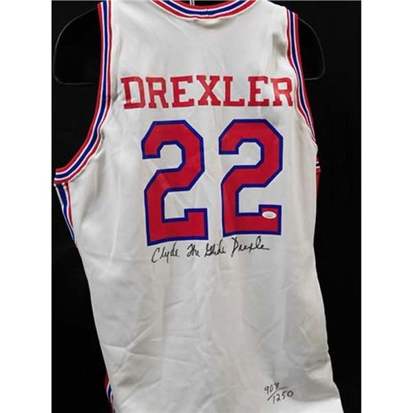 Houston Cougars Clyde Drexler Signed Jersey