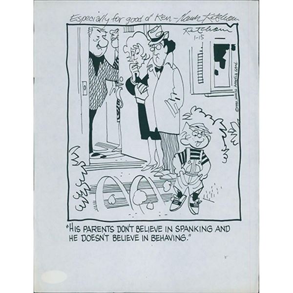 Dennis The Menace Hank Ketcham Signed Photo