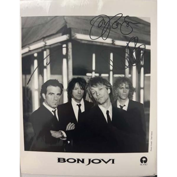 Bon Jovi band signed photo