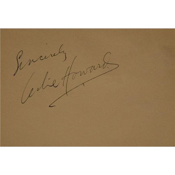 Gone With The Wind Leslie Howard signature slip