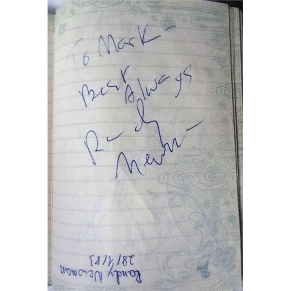 Randy Newman signed page