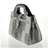 Image 2 : Ladies Gray & White Crocodile Handbag (ACT-025)