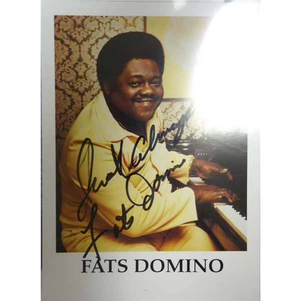 Fats Domino signed photo