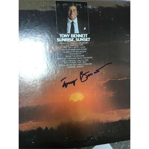 Tony Bennett Sunrise, Sunset signed album