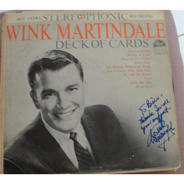 Wink Martindale signed Deck of Cards album