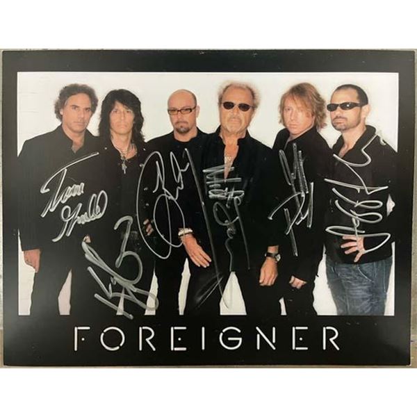 Foreigner band signed photo