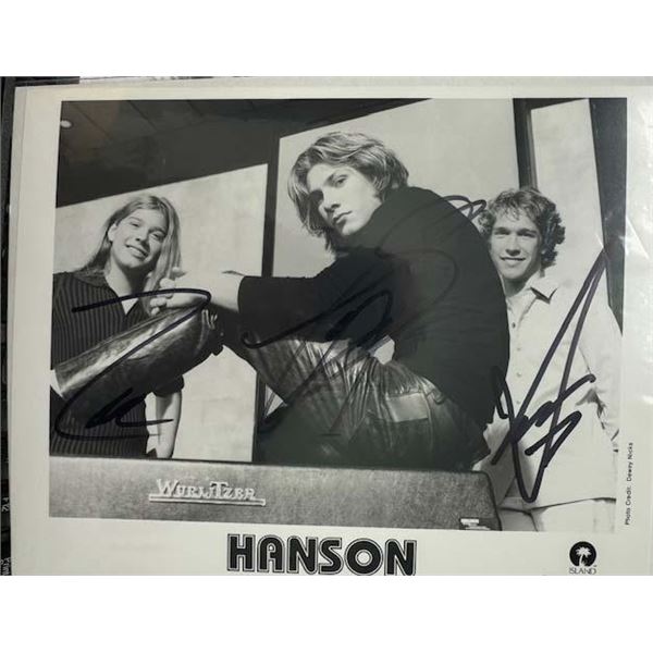Hanson band signed photo