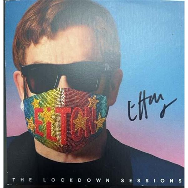 Elton John The Lockdown Sessions signed CD insert