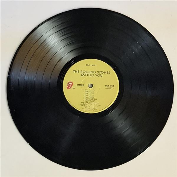 Rolling Stones Tattoo You Album Master Disc RL Pressing