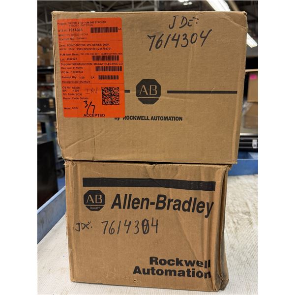 (2) Allen Bradley #VPL-B0753E-WK12AA Servo Motors