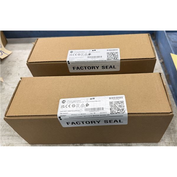 (2) Allen Bradley #1732ES-IB8XOBV4 ArmorBlock Guard I/O Input/Output Modules