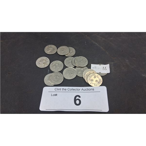 Approx 20 vintage North Vancouver Ferry coins