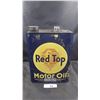 Image 1 : Vintage Red Top Motor Oil 2 gallon can, RARE!