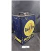 Image 3 : Vintage Red Top Motor Oil 2 gallon can, RARE!
