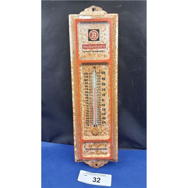 Vintage Buckerfields thermometer 13"