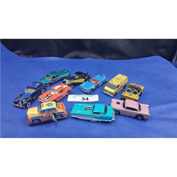 10 vintage die cast cars