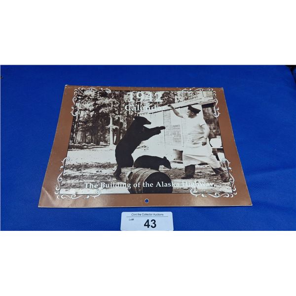 Vintage 1942 Alaska Highway calendar, excellent condition for age
