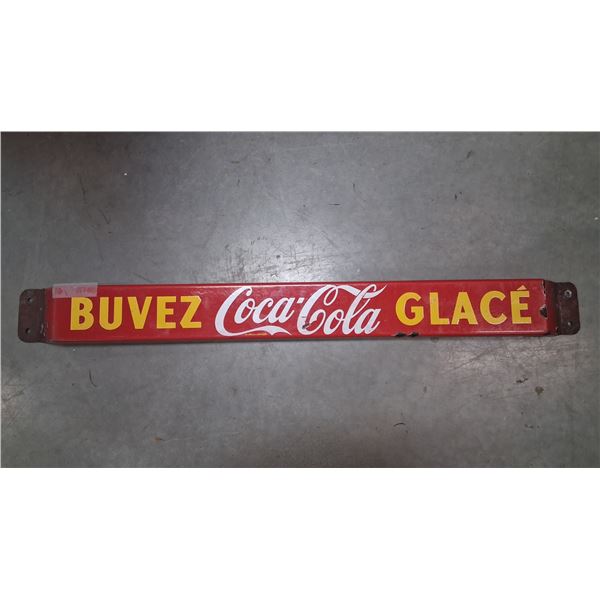 Vintage porcelain Coca-Cola door push 30"