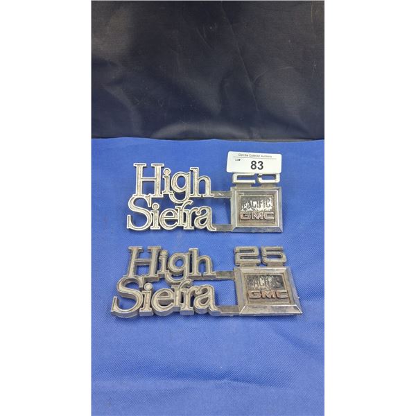 2 vintage High Sierra truck badges