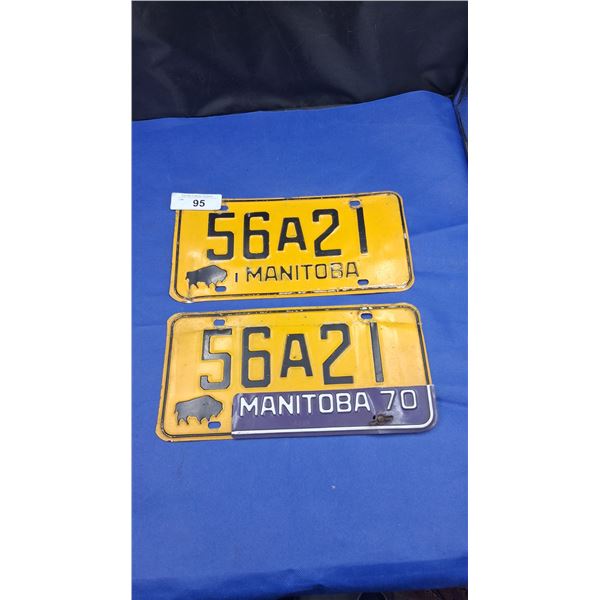 2 Manitoba license plates