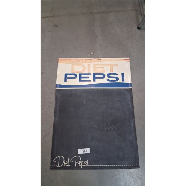 Vintage Diet Pepsi chalkboard sign 28"x19"