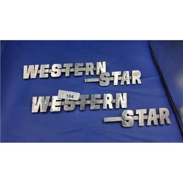 3 vintage Western truck badges