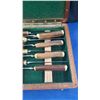 Image 3 : Set of antler handle knives in nice wooden box