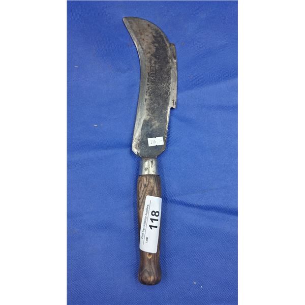Vintage butcher's knife for chopping bone, 15"