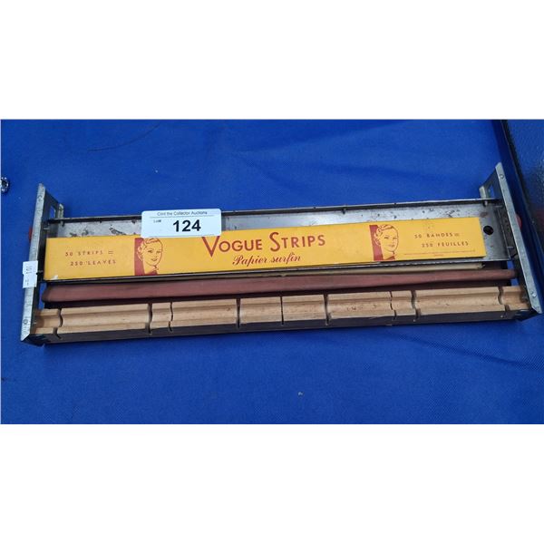 Vintage extra long cigarette roller with Vogue papers 15.5"