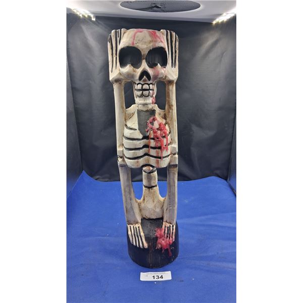 Large wooden skeleton figure 19"