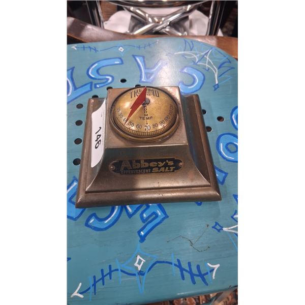 Antique Thermovane thermometer 5"x5"