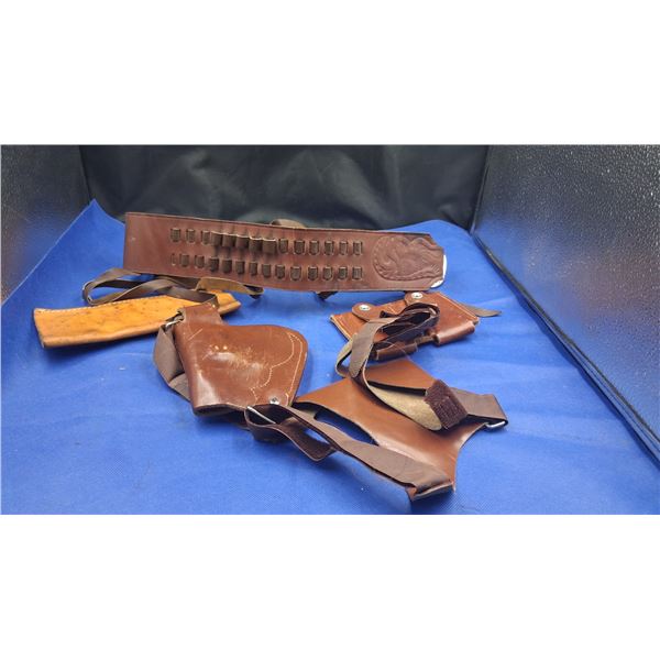 2 vintage leather gun holsters