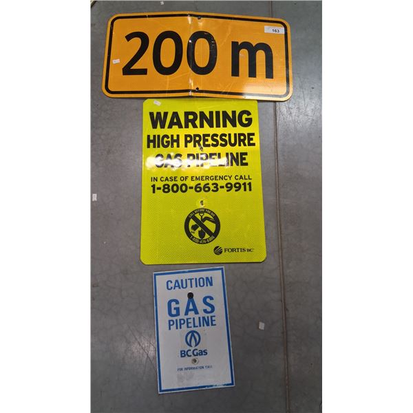 2 aluminum and one masonboard street signs