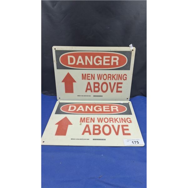 Pair of composite Danger road signs