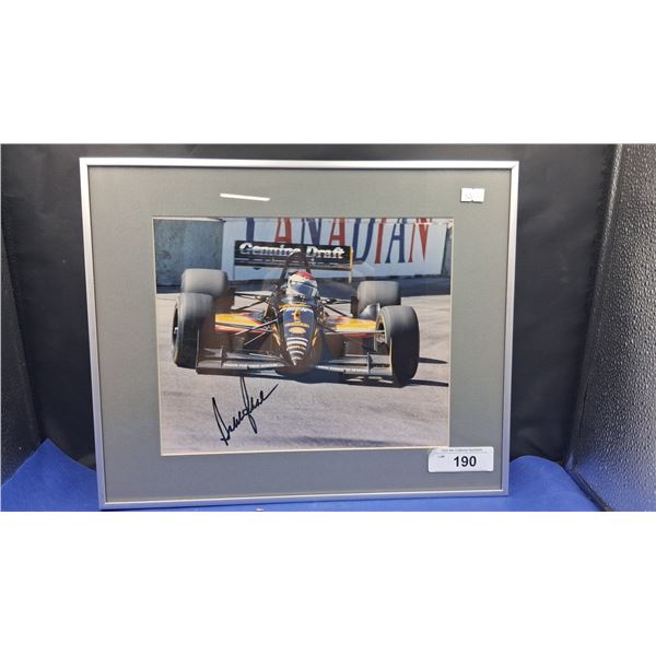 Signed Bobby Rahaul Indy car framed picture 17"x13"