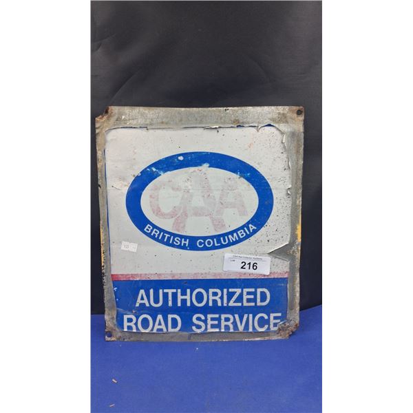 Vintage metal CAA sign 13"x11"