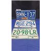 Image 1 : 3 BC license plates