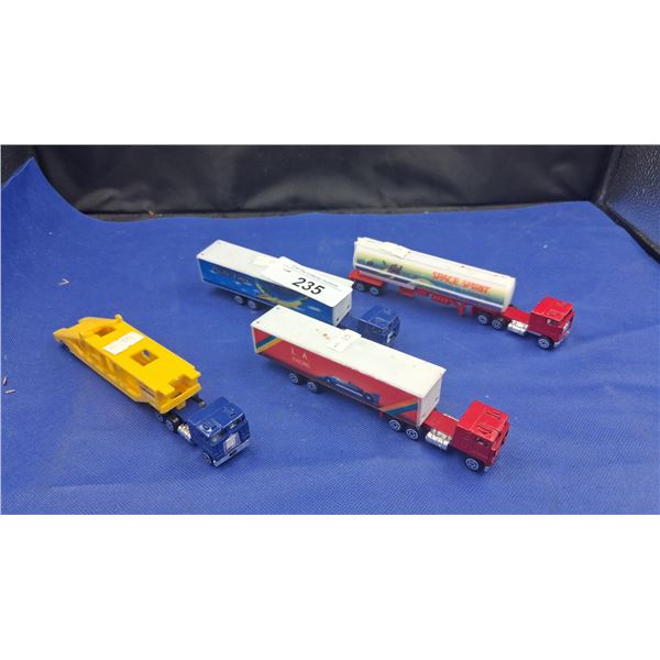 4 semi trucks, each 6.5"