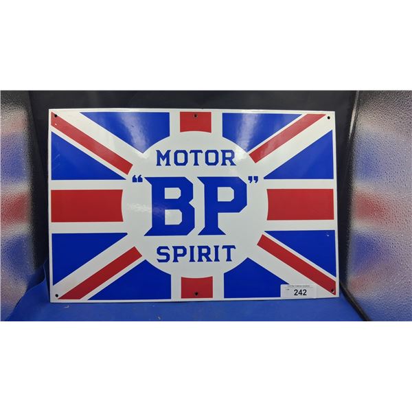 Vintage porcelain BP sign by Grainger, 20.5"x14"