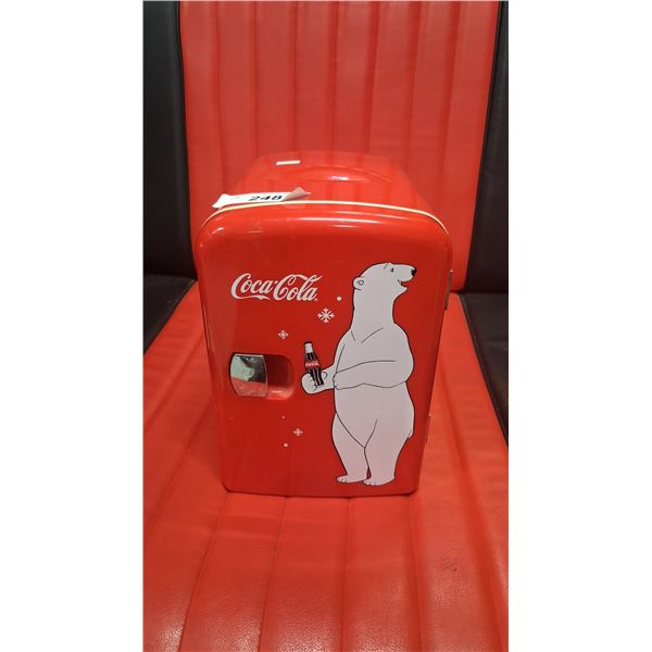 Miniature Coca-Cola fridge 10.5" tall