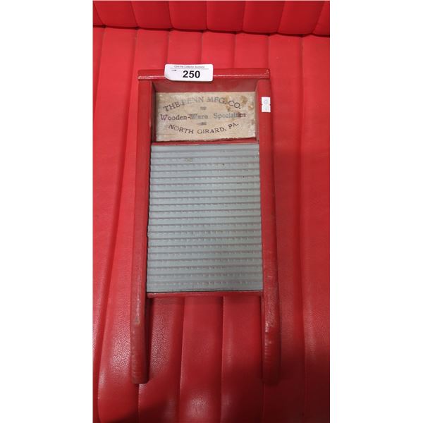 Vintage North Girard wash board 15"