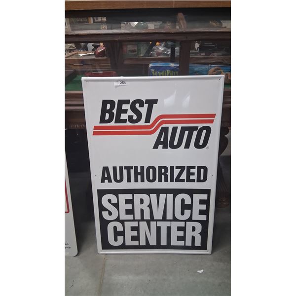 Vintage Best Auto metal sign 36"x24"