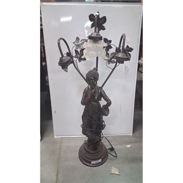 Nice reproduction art deco lamp, 33" tall