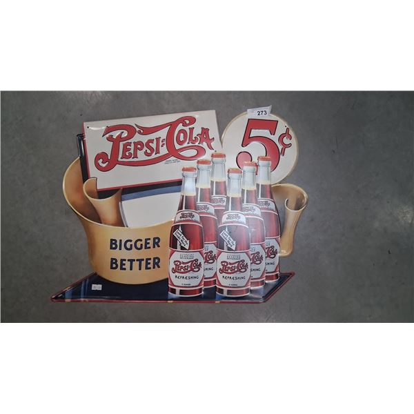 Embossed tin sign 20"x19"