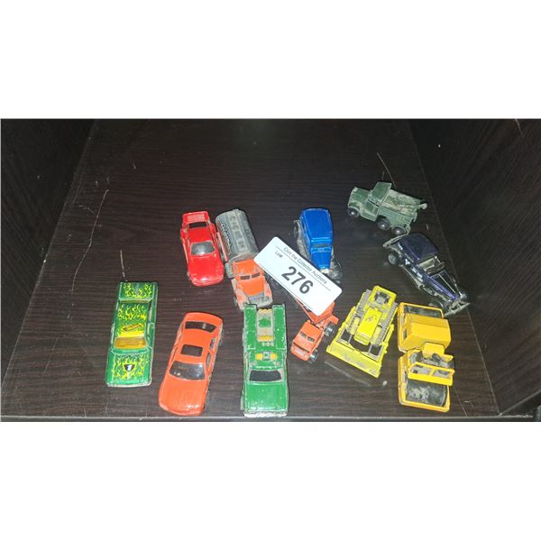 10 vintage die cast vehicles