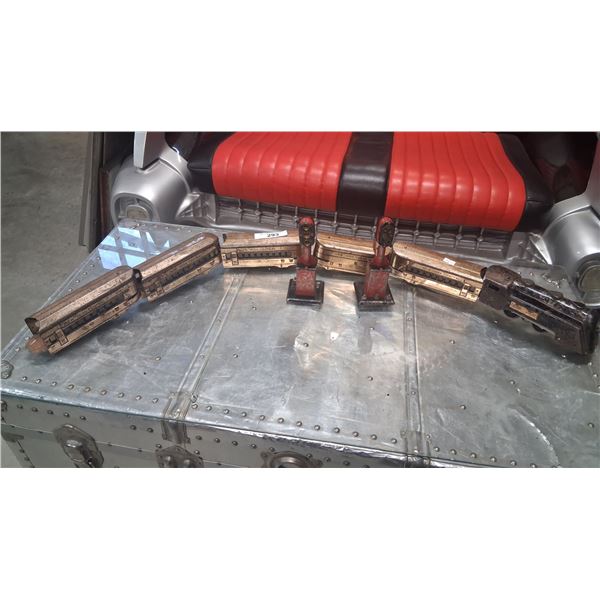Antique metal train set with signals, rare