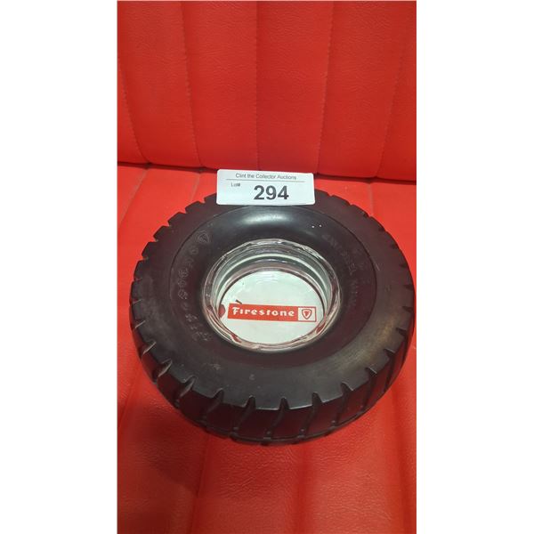 Vintage Firestone tire ashtray
