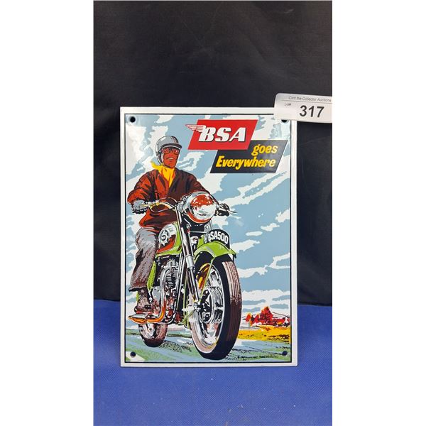 Vintage porcelain BSA sign by Grainger 10"x7"